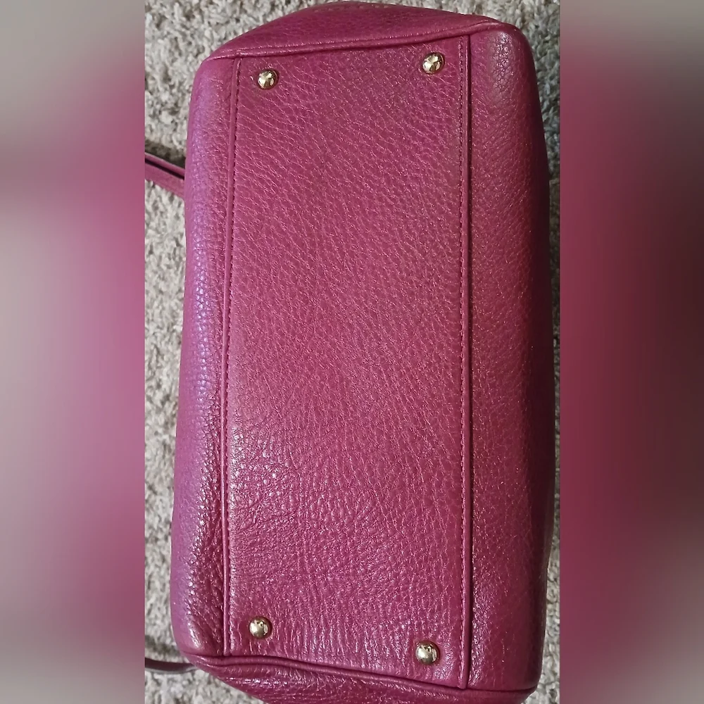 ❤️Coach Pebbled Leather Satchel Crossbody – Raspberry Red – Double Hangtags - Picture 4 of 9